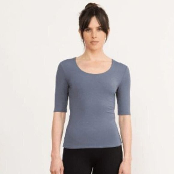 ADAY Top Notch T-shirt - Mineral Blue - sz XS NWOT - Picture 1 of 6